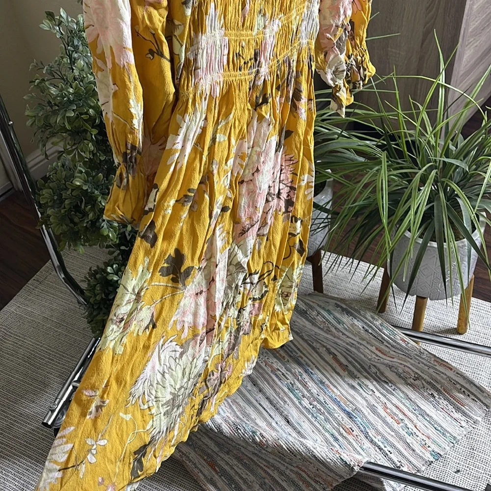 H&M Yellow Floral Dress Size XS - Picture 6 of 8